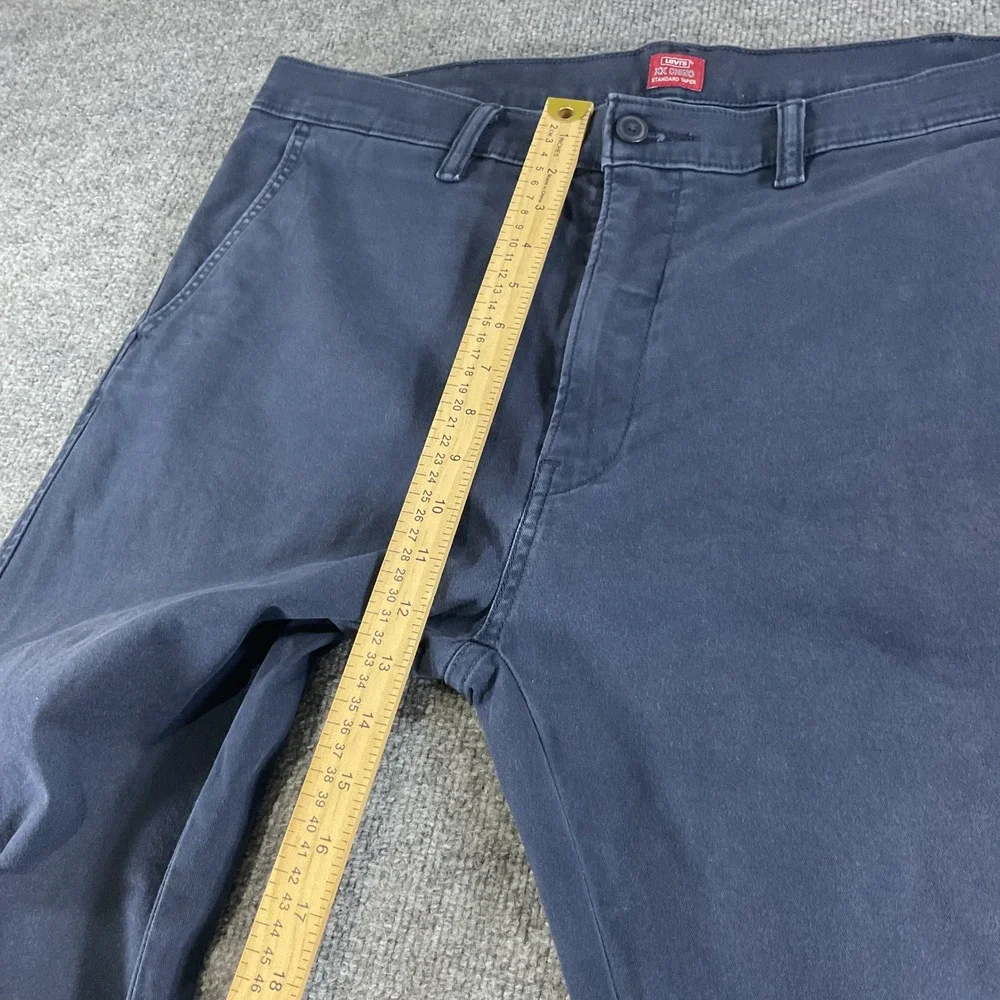 Levis XX Chino Standard Taper Pants 38x30 Blue Stretch Casual Mens Cotton 85226